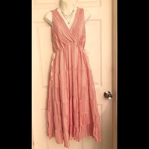 Max Studio Stripe Maxi Summer Dress Large